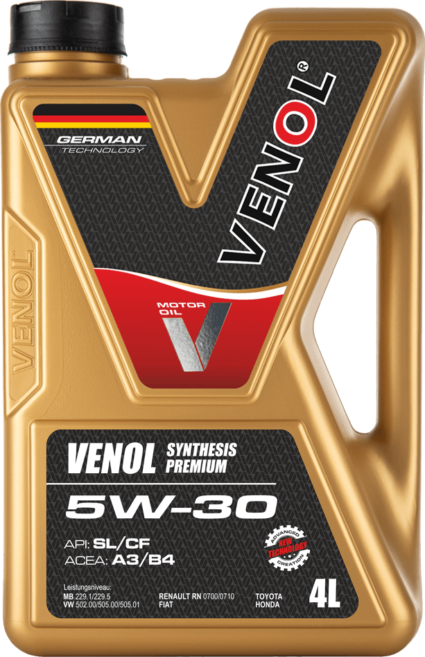 OLEJ_SILNIKOWY VENOL SYNTHESIS PREMIUM SL CF 5W30 A3 B4_4L
